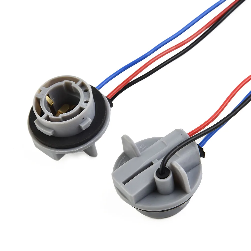 2pcs 1157 Bulb Socket BAY15D Socket P21/5W Adapter Brake Light Socket (Dual) P21/4 BAY 15D 1016 1053 1152 1154 1157 1158 1493