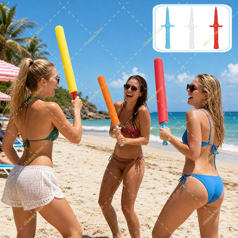 3D Printed Pool Sword Handle Foam Float Stick Grip Adults Summer Beach Swimming Pool Water Fighting Game Toy Lightweight Outdoor