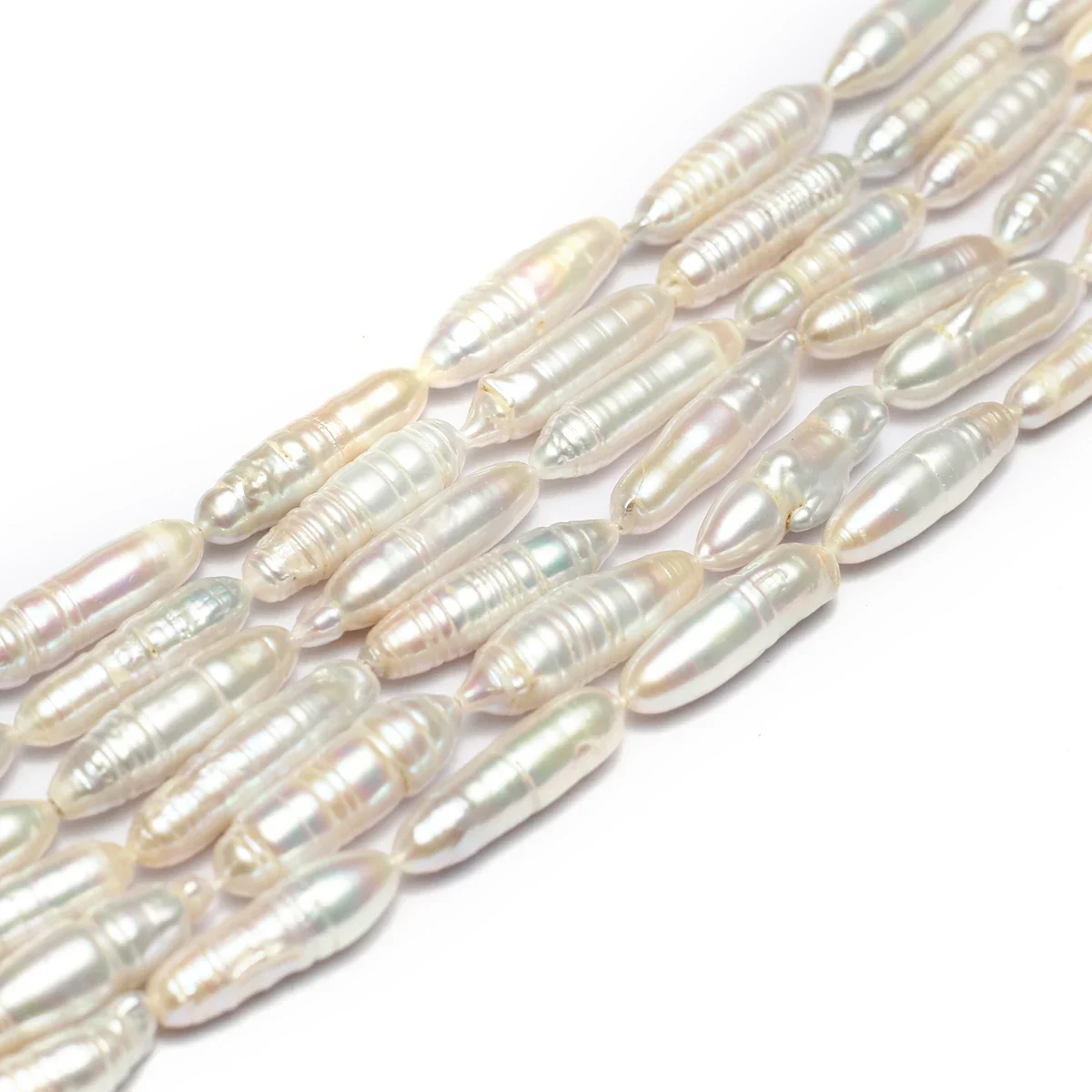 8x26mm AAA Perla d'acqua dolce naturale Barocco a forma di striscia Filo perlina Creazione di gioielli Collana fai da te Bracciale Orecchino Accessorio regalo