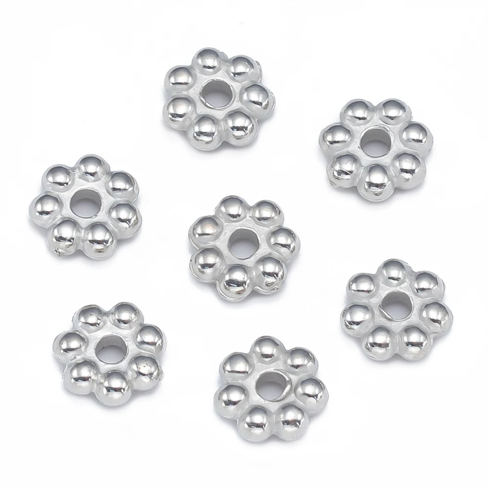 200pcs CCB Plastic Snowflake Spacer Bead Flower Scatter Bead Hat for DIY Bracelet Needle and Thread Jewelry Making Accessories