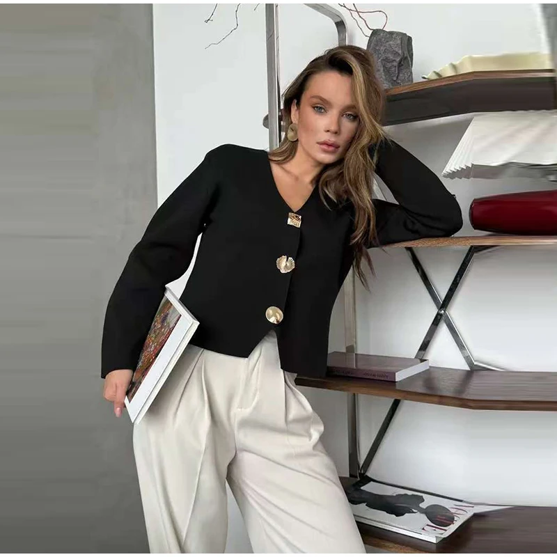 Knitted Jacquard Female Cardigan Sweater Zipper Loose Lapel Pocket Fashion Lady Sweaters 2026 Spring Street Long Sleeve Coat Top 47 S8cd5d6cfe5be48ffbe2eeb299c28f8c6w