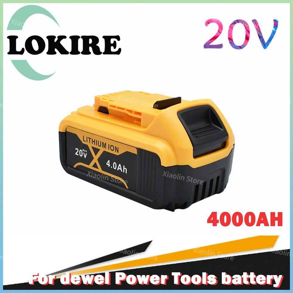 

20V 4.0Ah For dewei Rechargeable Power Tools Battery with LED Li-ion Replacement DCB205 DCB204-2 20V DCB20