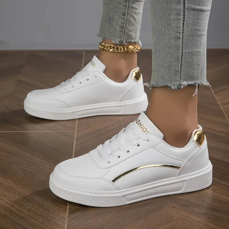 

YRZL Women Sneakers Lightweight Vulcanized Flats Non Slip Comfortable Casual Sneakers Breathable Walking Shoes for Women