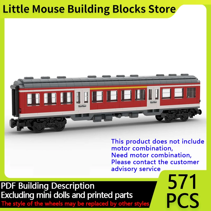 

City Car Model MOC Building Bricks Passenger Car 1st/2nd Class Modular Technology Gifts Holiday Assemble Children Toys Suit