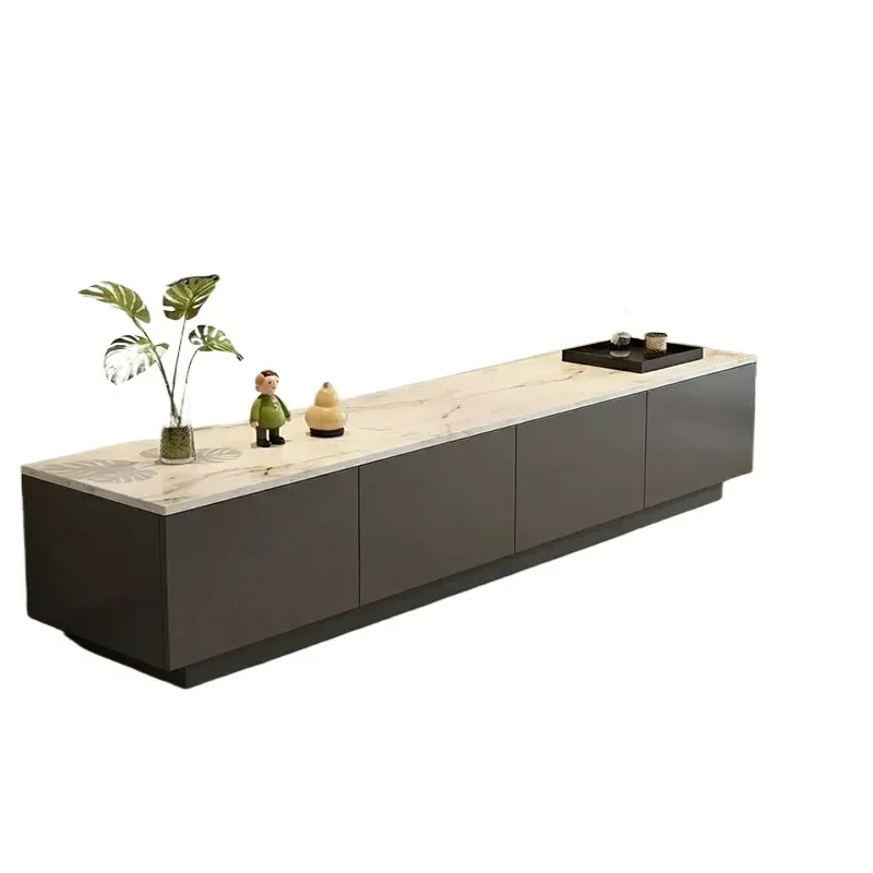 Floor to Ceiling TV Cabinet for Small Apartment Living Room Modern Simple Storage Integrated Household Coffee Table TV Stand