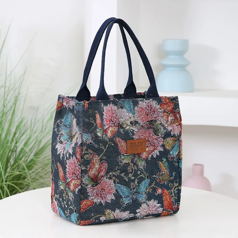 

2025 Thickened Floral Print Lunch Bag Large Capacity Thermal Thermal Insulation Bag Portable Waterproof Ice Pack