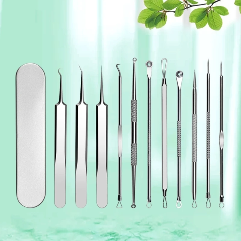 Q1QD Stainless Steel Blackhead Remover Blemish Extractor Tool for Remove Comedones Whitehead Blackhead Acne Pimple