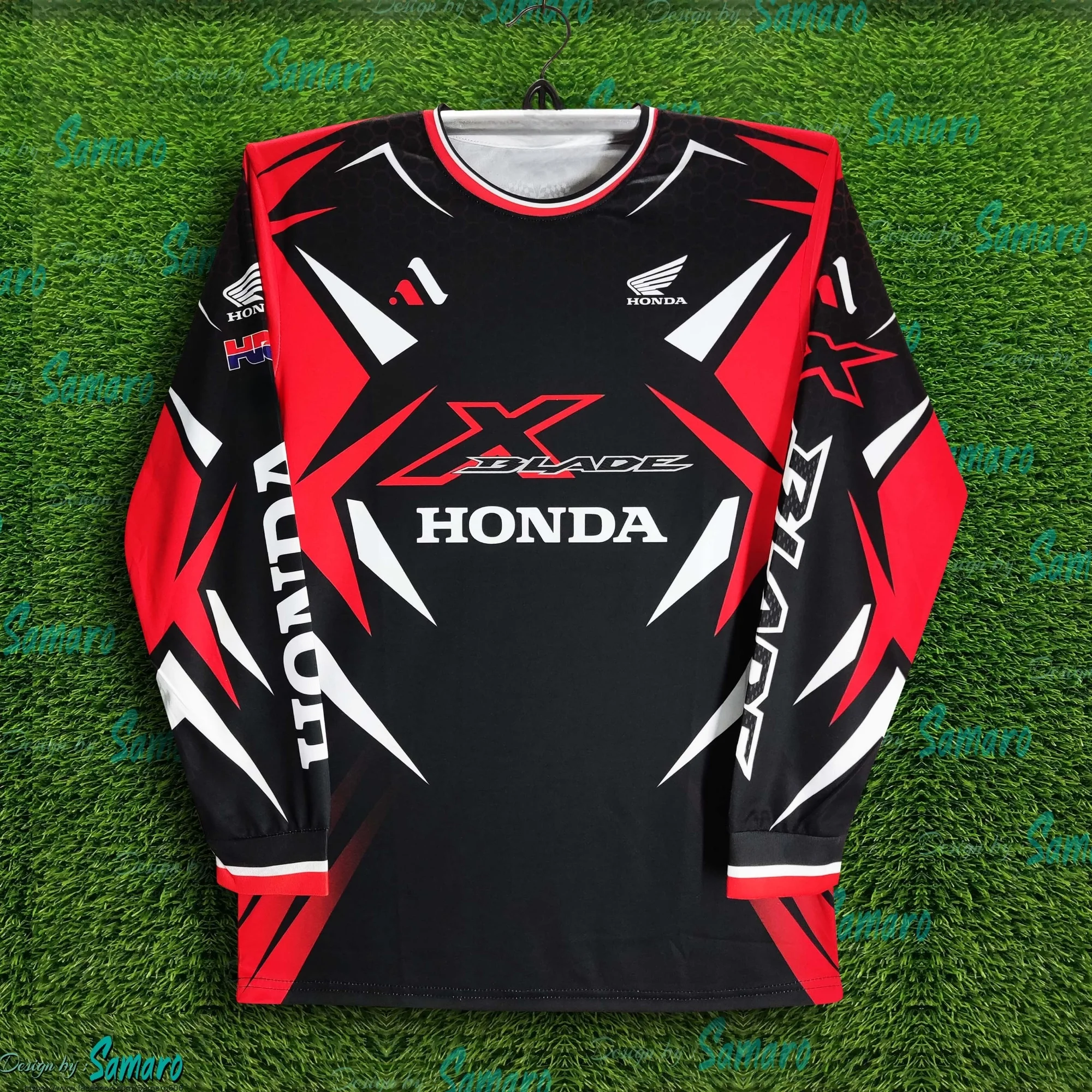 

Honda Racing Style Long Sleeve Jersey Quick Dry Breathable Riding Shirt for Dirt Bike Mountain Riders Daily Gear