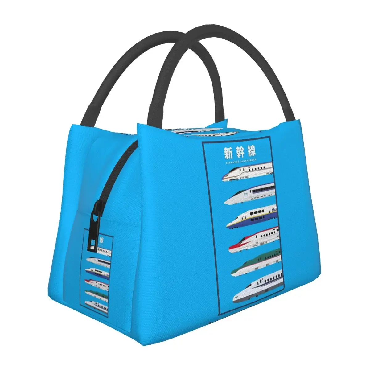 Japanese Shinkansen Bullet Trains Lunch Bags Insulated Bento Box Lunch Tote Picnic Bags Cooler Thermal Bag for Woman Kids Travel