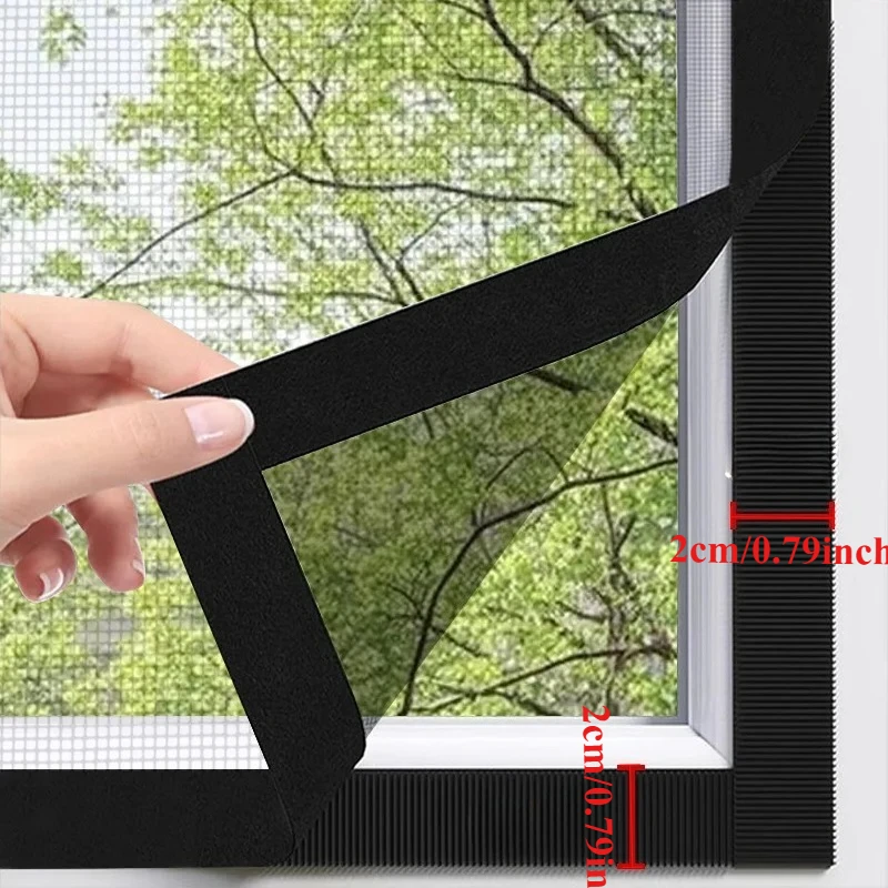 Black Window Mosquito Net Self-adhesive Anti-mosquito Window Screens Mesh Anti Insect Air Tulle Invisible Mosquitoes and Flies