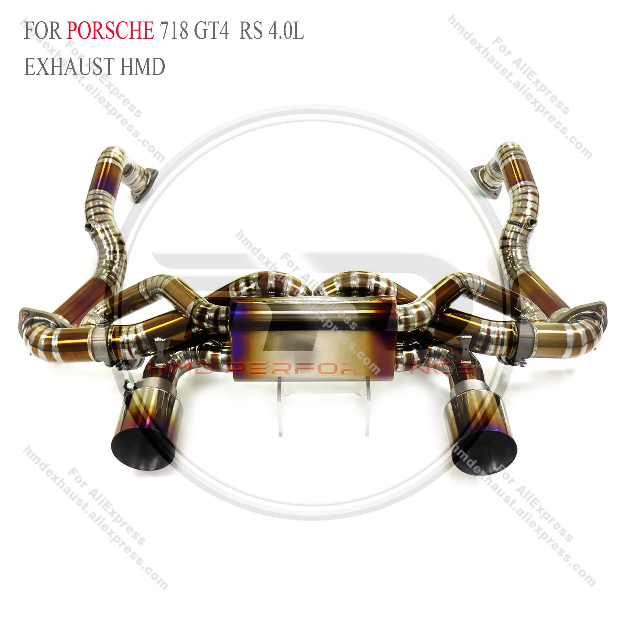 

HMD Full Exhaust System Downpipe + Catback High Performance Auto Parts for Porsche 718 GT4 RS GTS 4.0T Muffler with Valve