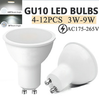10PCS LED Spotlight GU10 LED BULB AC220V 3W 6W 9W 12W 38 120 degree high lumen warm white light replace 50W 100W halogen lamp