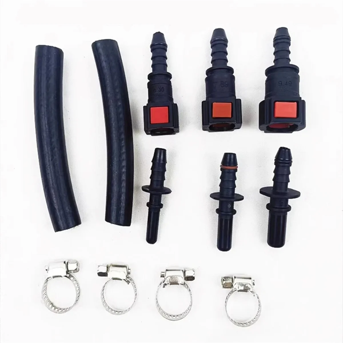 

ABIY-Automobile Fuel System Gasoline Pressure Gauge Motorcycle Car Pressure Tester Tool 0-100PSI 6.3/ 7.89/ 9.49 with Valve