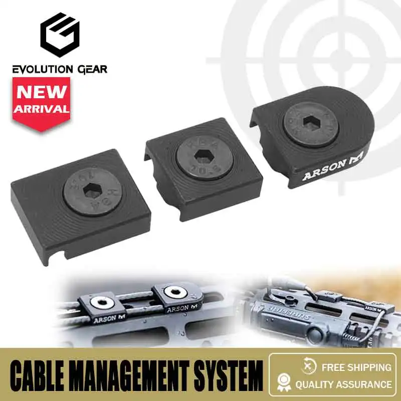 M Cable Management System 3pcs/Set Wire Guide Rail Cover Picatinny Rail Handguard Wire Guide Fixed