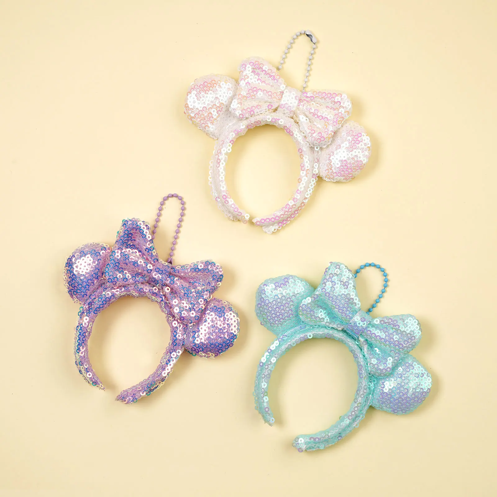 1/3pcs Cute Mickey Mouse Ear Headband Pendant Bags Backpacks Phone Cases Pendants Fun Keychains Cameras Photography Decorations view 5