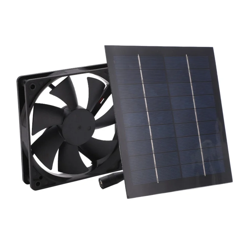 20W Solar Powered Fan Waterproof IP65 20% Conversion Rate Mini Exhaust Fan Environmentally Friendly