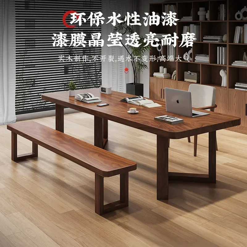 Nordic Solid Wood Desk Modern Simple Rectangular Study Table for Living Room Bedroom Home Office Writing Calligraphy Desk