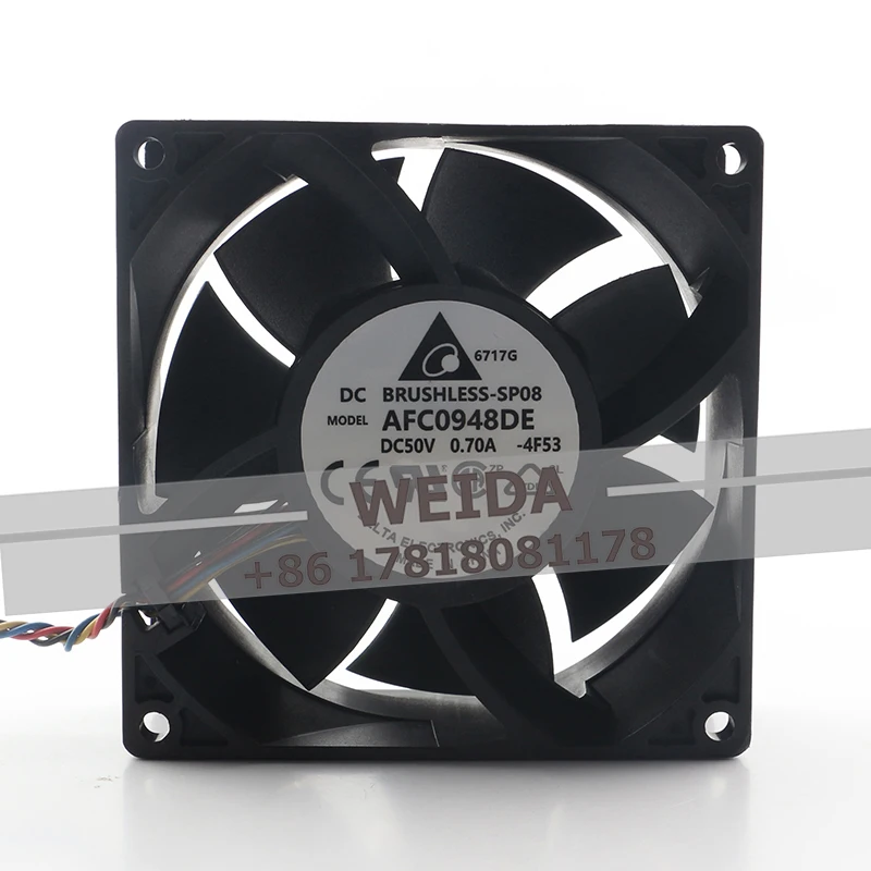 

Delta 9038 50V 0.70A 9CM dual-ball bearing 4-wire 90X90X38MM cabinet frequency cooling fan AFC0948DE