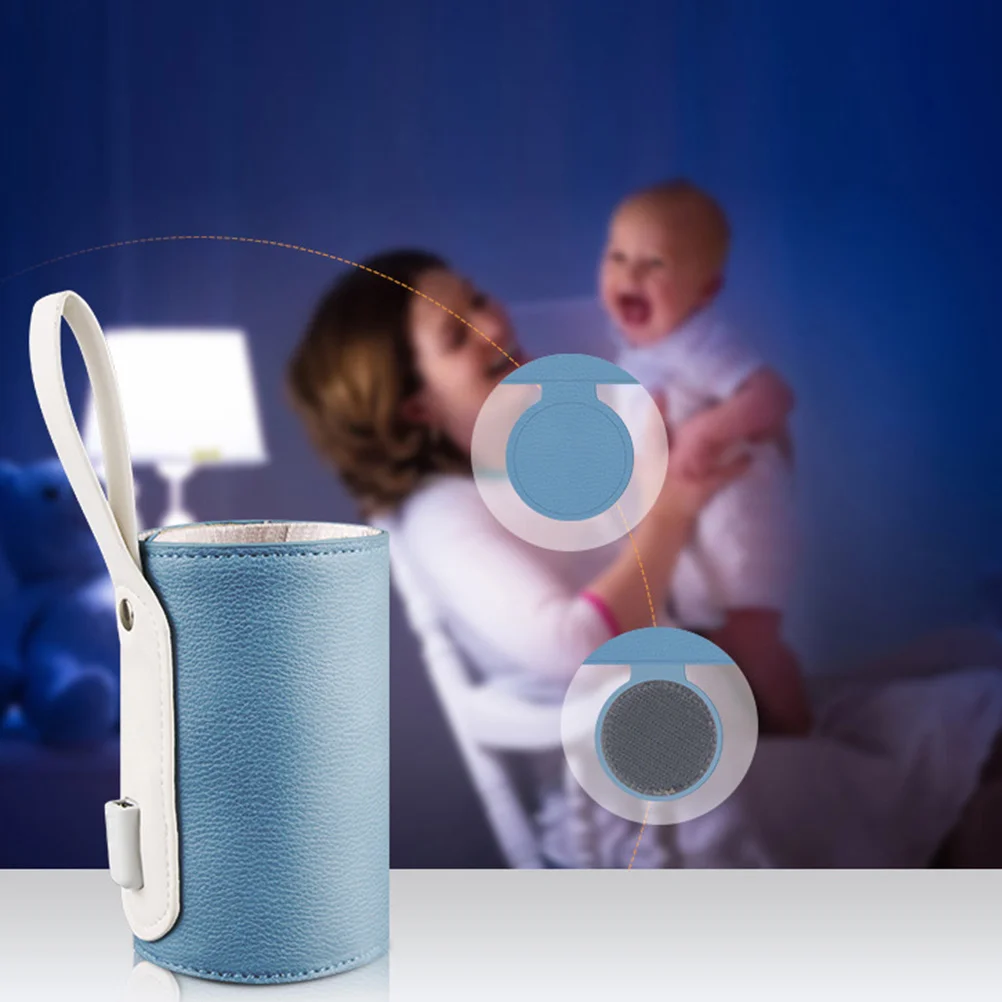 

Portable Baby Milk Bottle Warmer Universal Cover Travel Sky blue Keeps Warm Stretches Bottles Lightweight Durable Material