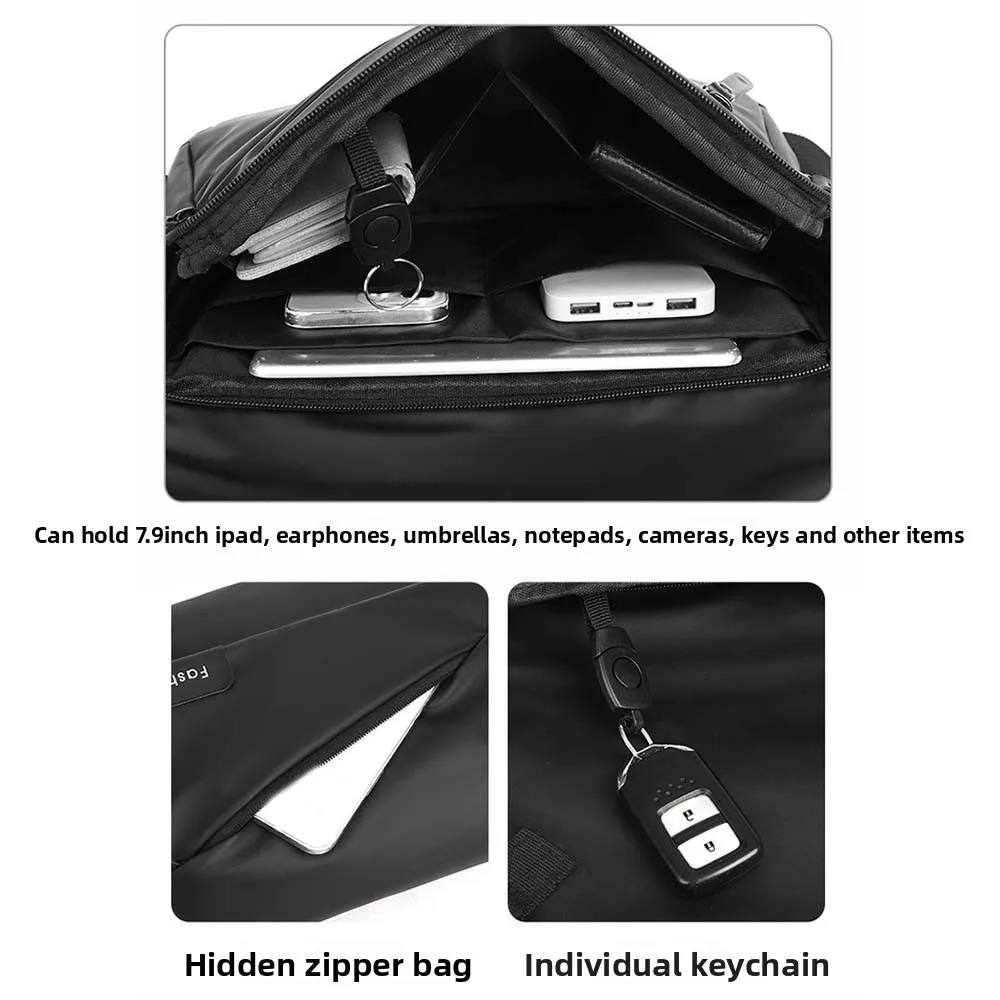 حقيبة كروس للرجال مقاومة للماء بسعة كبيرة مع جيوب متعددة حقيبة ساعي البريد حقيبة الهاتف حقيبة الخصر حقيبة كتف الطالب