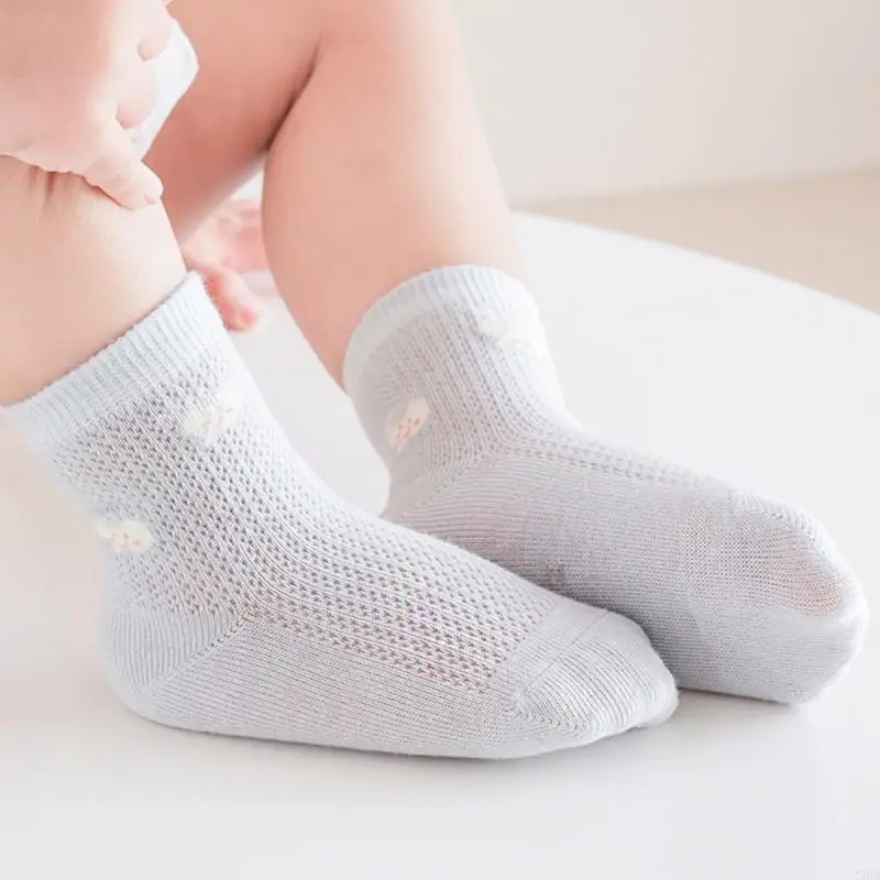 

77HD 4 Pair Baby Boneless Socks Comfortable Cotton Calf Length Socks for Infant Boys Girls Cartoon 2025 Spring Socks Set