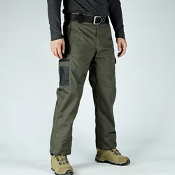 2024 Men's Cargo Pants Casual Multi Pockets Work Trousers Casual Tactical Pants Male Outwear Straight Autumn Spring Pants New