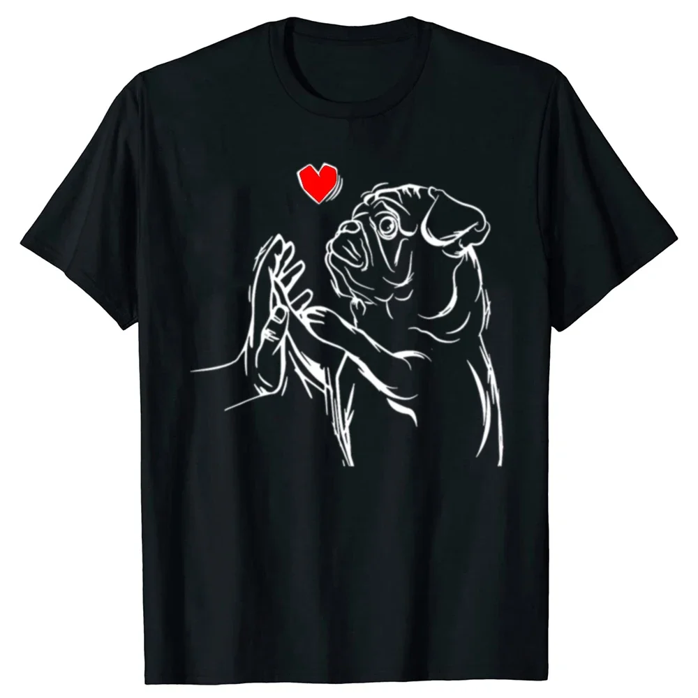 Funny Pug Love Cute Dog Lover Owner T Shirts Summer Graphic Cotton Streetwear Short Sleeve Birthday Gifts T-shirt Mens Clothing