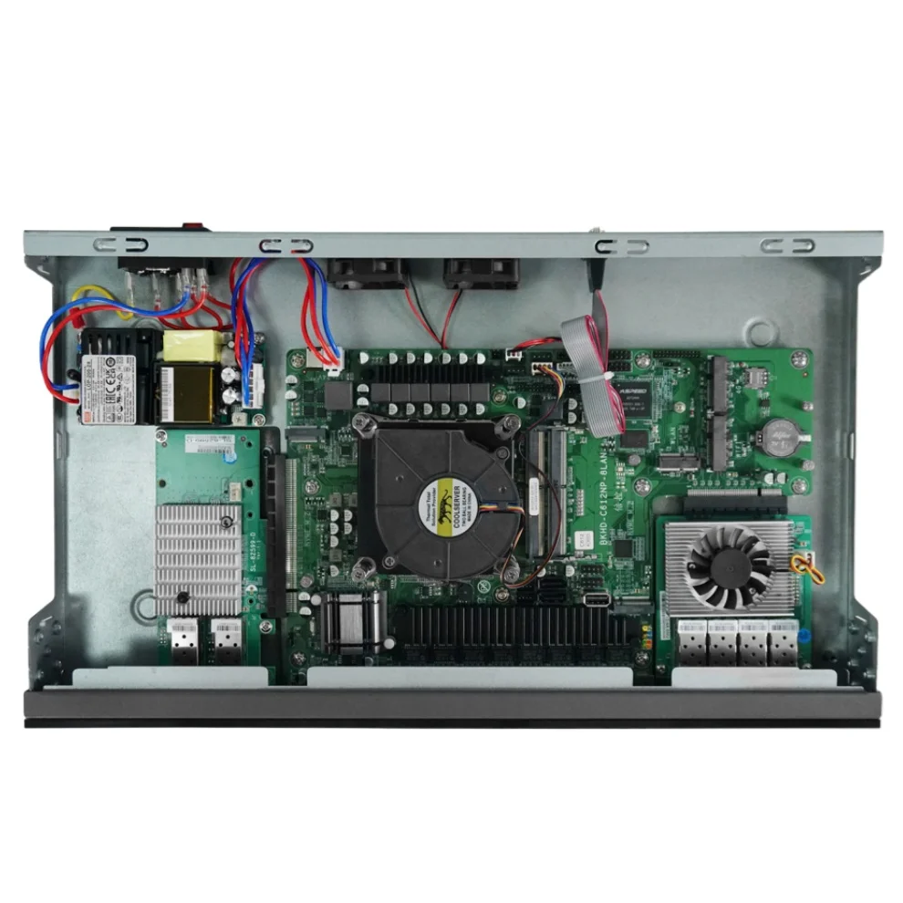 CAIXUNIPC 1U كمبيوتر مكتبي صناعي مثبت على حامل 8 * LAN 2.5G 6 * SFP 10G Intel C612 شرائح Xeon LGA2011-3 خادم جدار الحماية PC #5