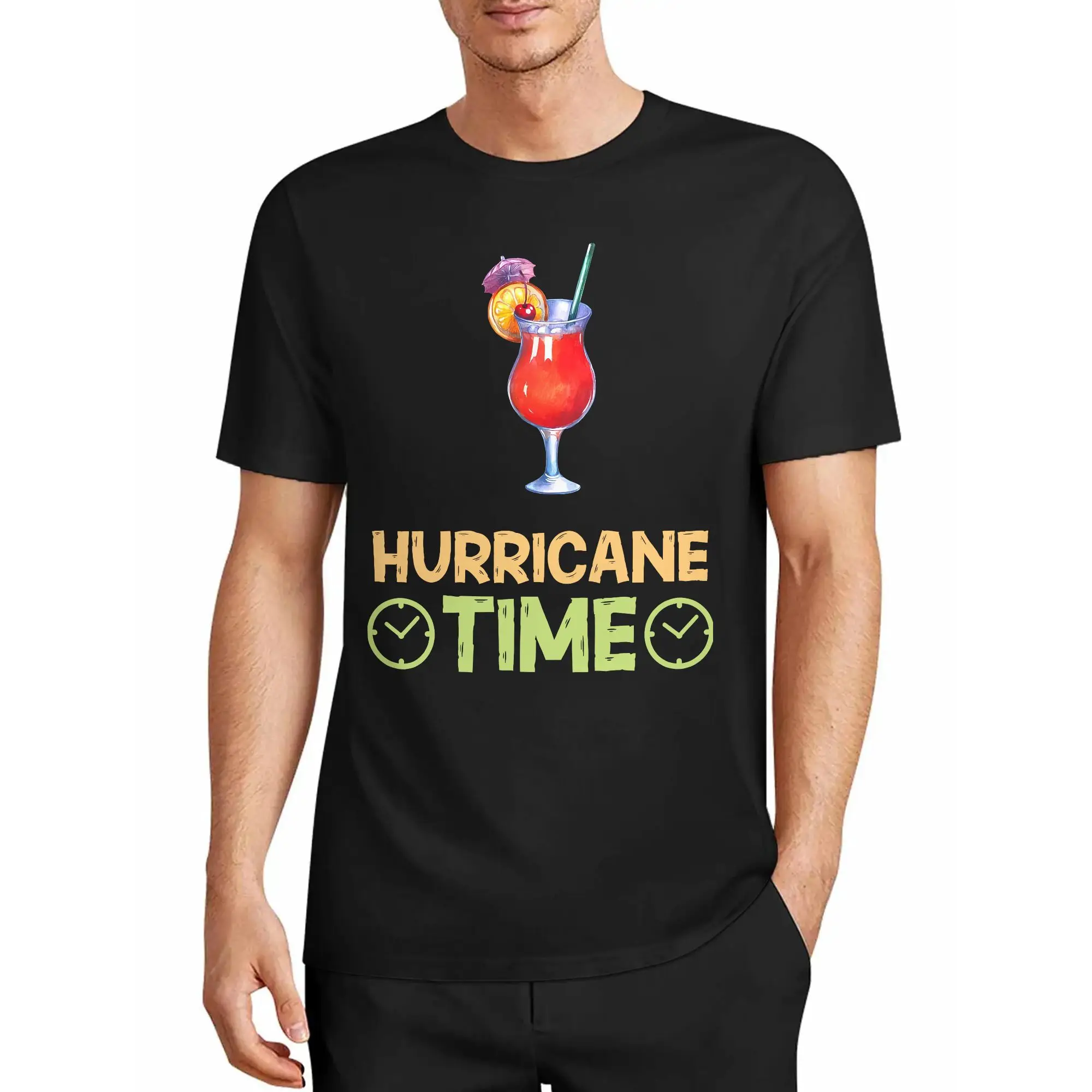 Men's T-Shirt: a Hurricane Is Coming, It's Time to Relax and Have a Drink