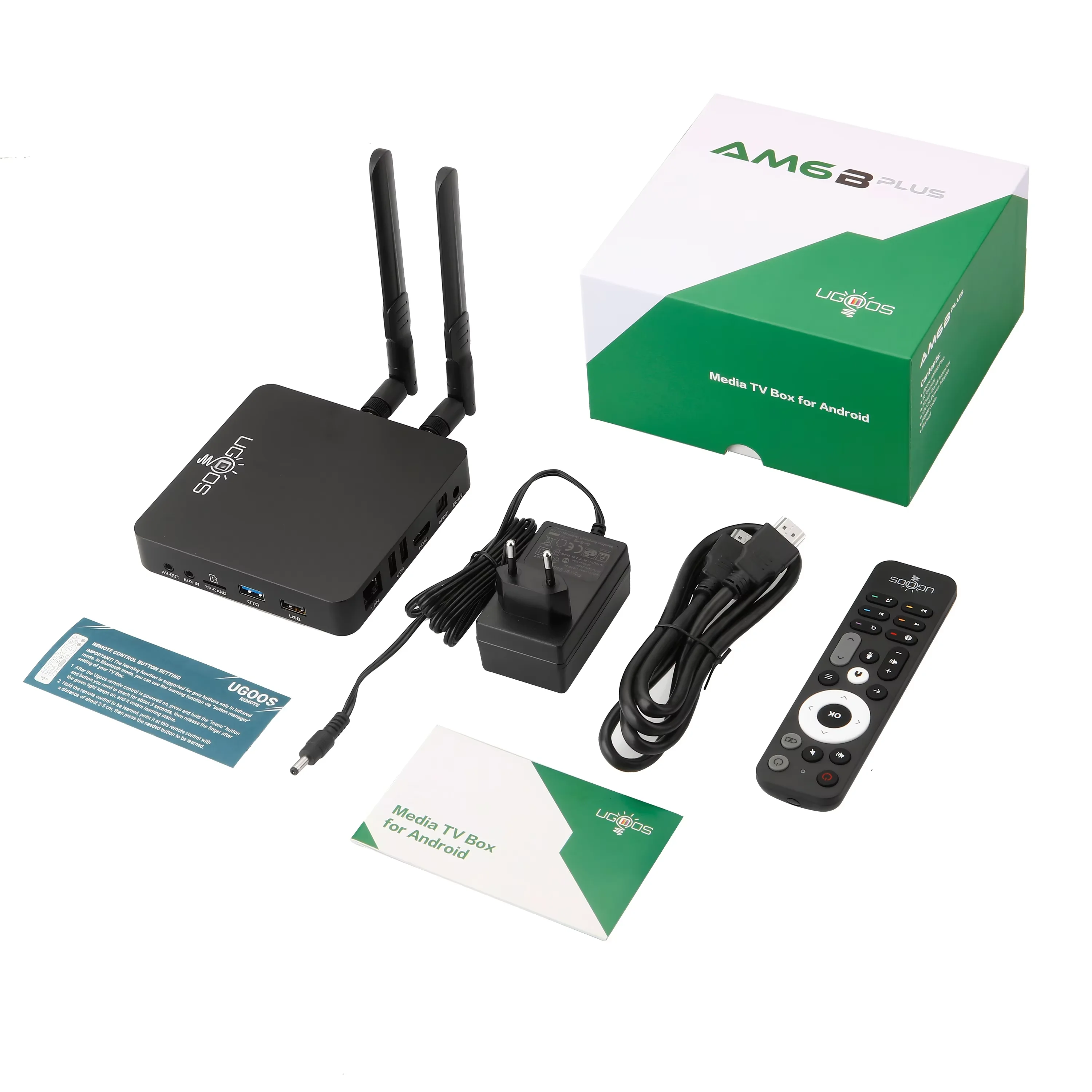 Ugoos AM6B Plus WIFI6 Smart TV BOX Amlogic S922X-J 2,2 GHz Android 9 4 GB RAM 32 GB ROM 4K Media Player 2,4/5 G 1000 M Set-Top-Box