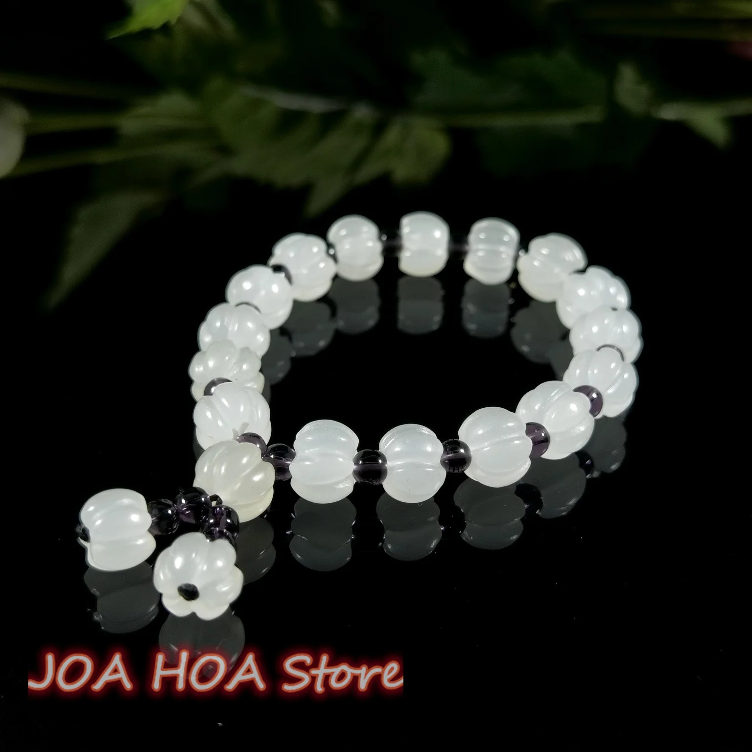 

Pure White Beautiful Natural Gebi Golden Thread Jade Ball Beads Bracelet Exquisite Elegant Bangle Hand Hewelry Perfect Jewelry