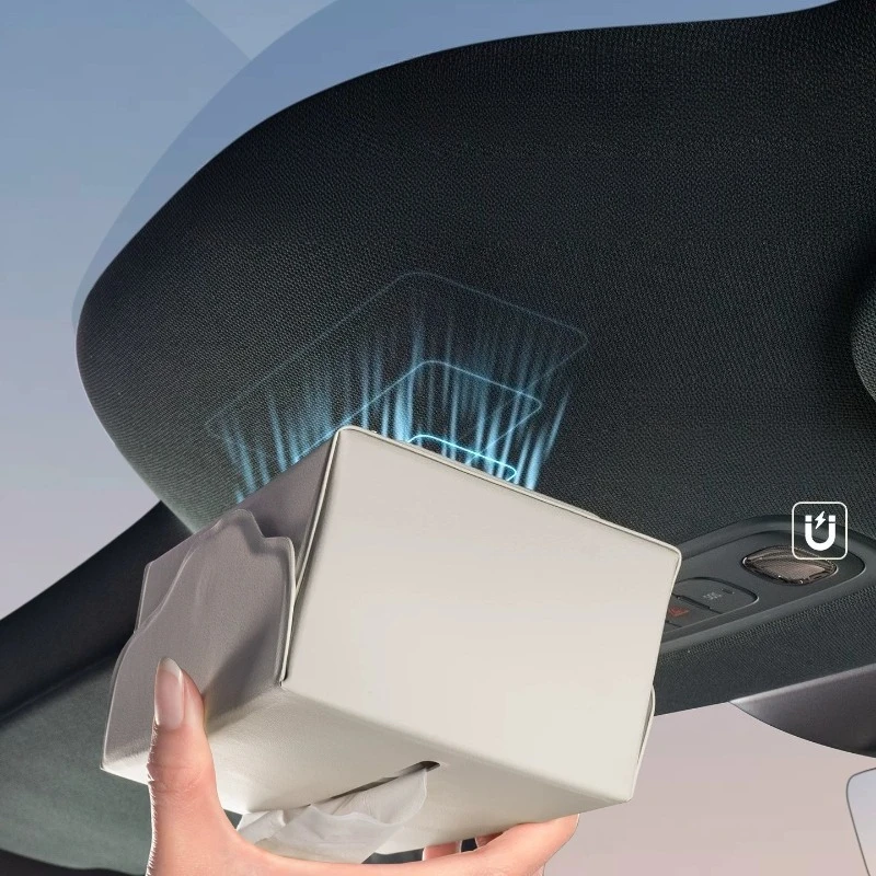 For Mazda 3/6/6e/CX-30/CX-4/CX-50 Car Magnetic Tissue Box Car Carton Bag Tissue Holder Tissue Case Interior Accessories Tools