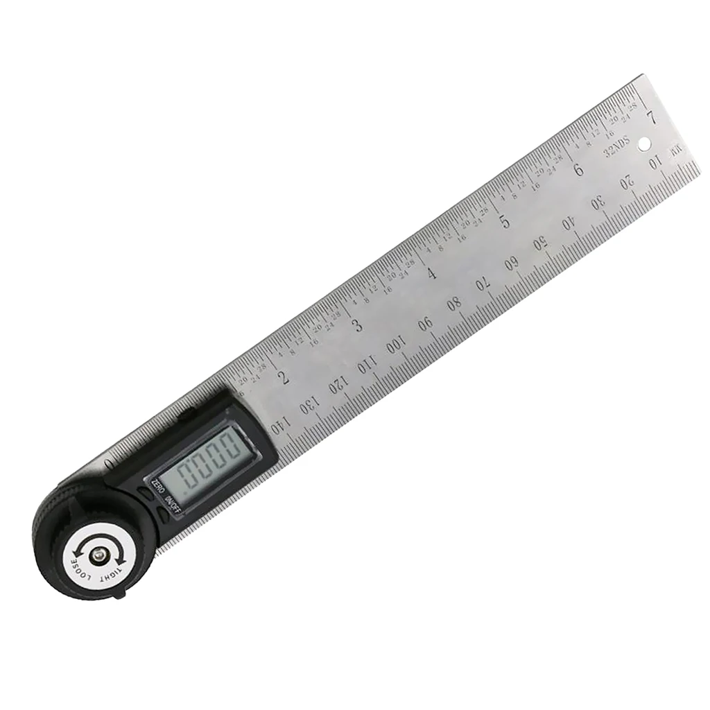 1 Piece 200mm Stainless Steel Meter Digital Goniometer Angle Ruler