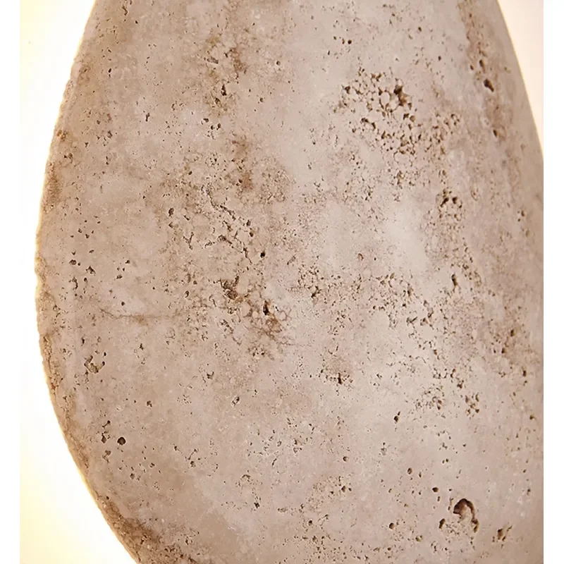Wabi-sabi Travertine Wall Lamp Nordic Bedroom Bedside Light Natural Stone Cobblestone Sconce