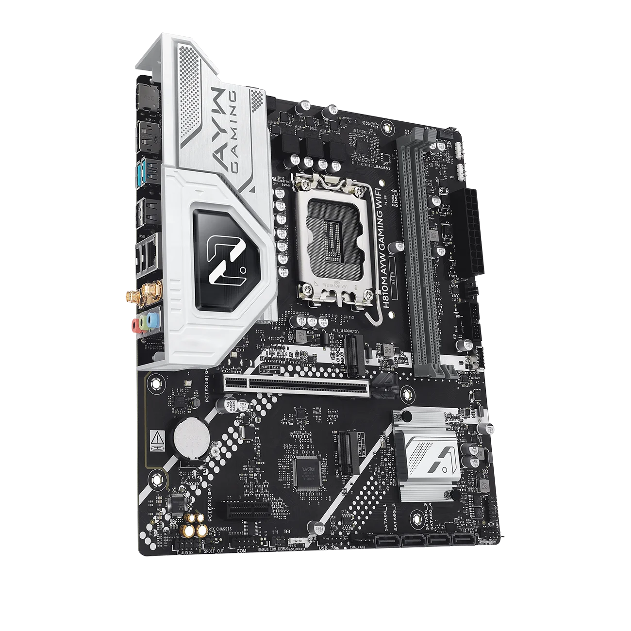 2025 New Release H810M AYW Gaming Desktop DDR5 6400MT/s PCIe4.0 USB 10Gbps WIFI6 Support LGA1851 CPU Ultra 265K 245K 285K