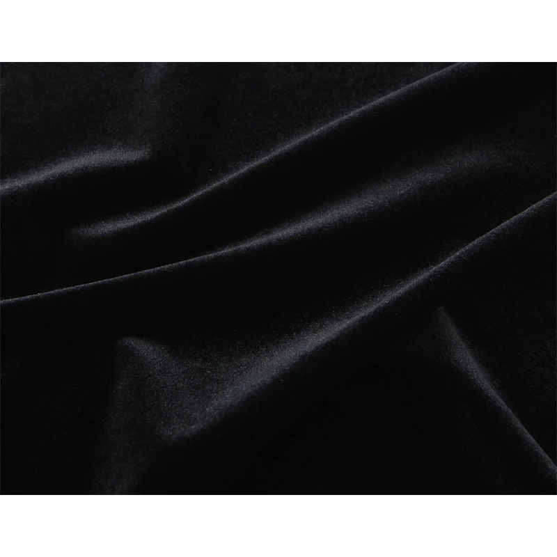 YENKYE セクシーなレーストリム非対称ベルベットスカート女性のための 2026 春ミッドライズブラックミニスカート