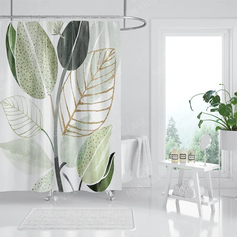 Waterproof fabric shower curtains Bathroom curtain accessories 180x200 Bath curtain for shower 240*200 nordic boho decoration
