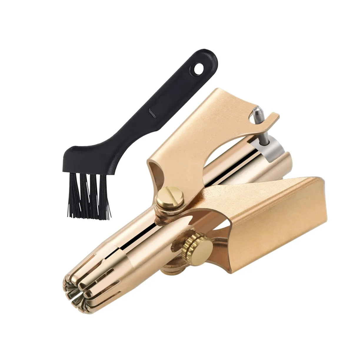 ที่กันจอนขนจมูก ปัตตาเลี่ยนกันน้ําแบบแมนนวลสําหรับผู้ชายและผู้หญิง ตัดแต่งเรียบด้วยใบมีดสองคมสิบสองด้าน-LITE