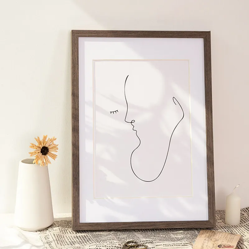 Simple wood wall-mounted picture frame custom frame photo customize portaretratos Home coquette decor decoration cornice foto