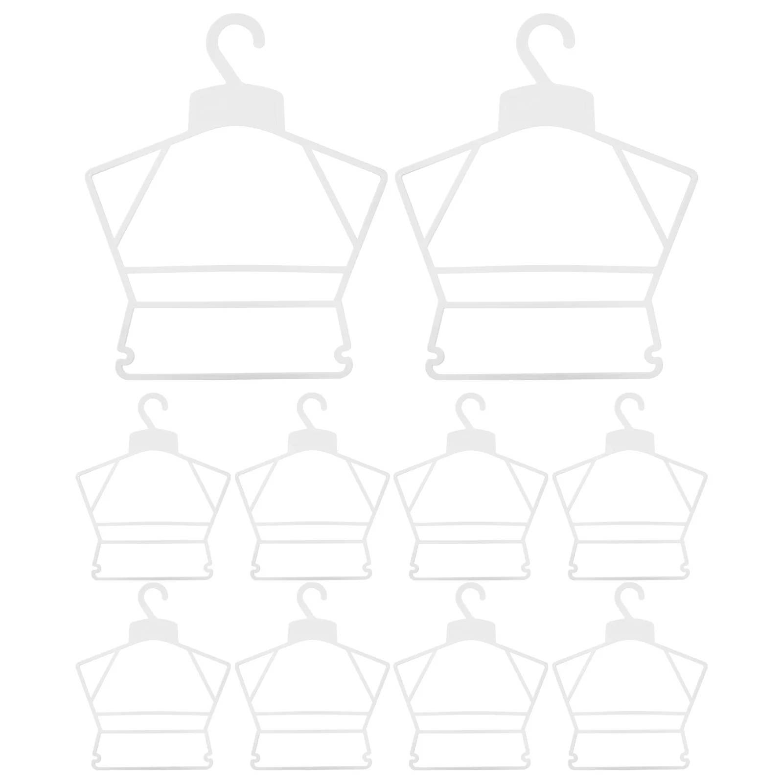 

10pcs Plastic For Kids Baby Clothes Closet Smooth Child Hangers Space Saving Clothing Coat Hangers Storage