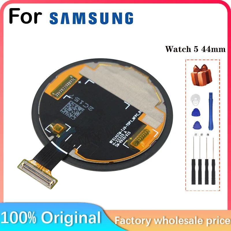 For 1.4 inch AMOLED SAMSUNG Galaxy Watch5 SM-R910 SM-R915 44mm Bluetooth version smartwatch LCD display screen replace repair