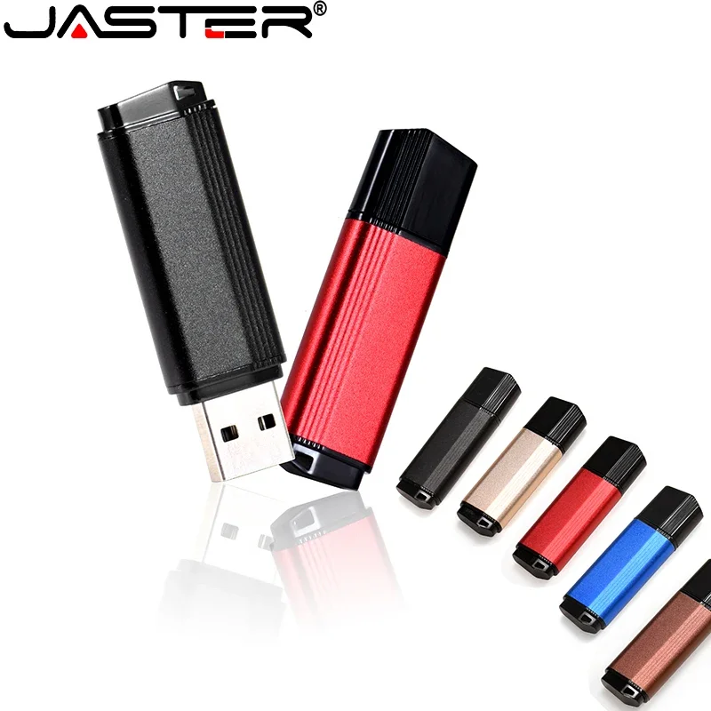 JASTER Color Plastic USB Flash Drive Pen Drives 64GB Gifts Key Chain Memory Stick 32GB U Disk 16GB 8GB 4GB