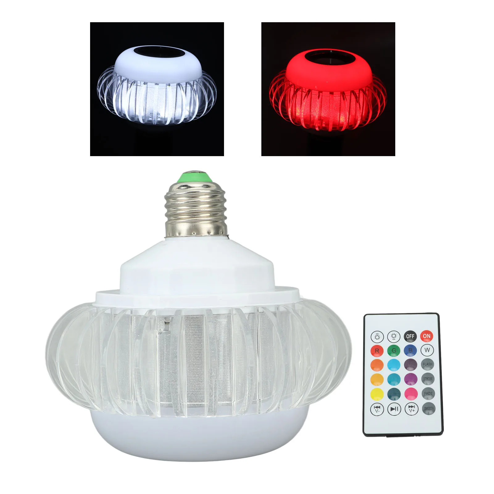 ZK50 الذكية LED ضوء لمبة سماعة لاسلكية تعمل بالبلوتوث ضوء لمبة المتكلم E27 RGB اللون تغيير ضوء لمبة مع 24 مفاتيح التحكم عن بعد