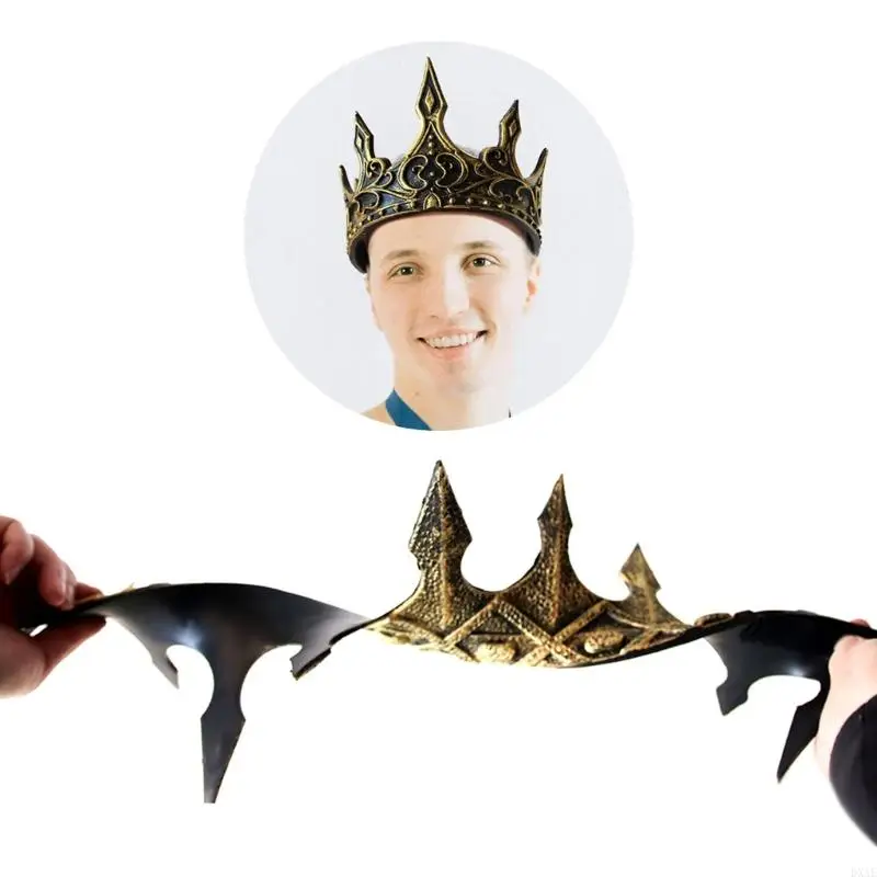 Dxae Medieval Vintage King Crowns with Crescents Designs Cosplay Accessory Headwear Crownpiece for Men and Kids Schoolイベント