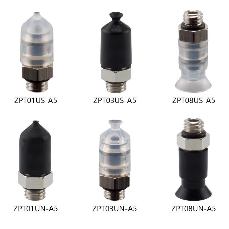 

10pcs/lot SMC Type ZPT Series High Tensile Mini Vacuum Suction Cup ZPT01US-A5 ZPT02UN-A5 ZPT04US-A5 ZPT06UN-A5
