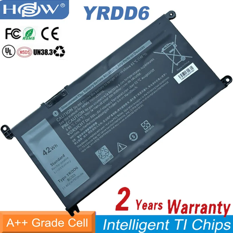 

YRDD6 Battery for Dell Inspiron 5482 5480 5481 5485 5491 5591 5593 3583 3310 2-in-1 3493 3582 3593 3793 5584 5493 558