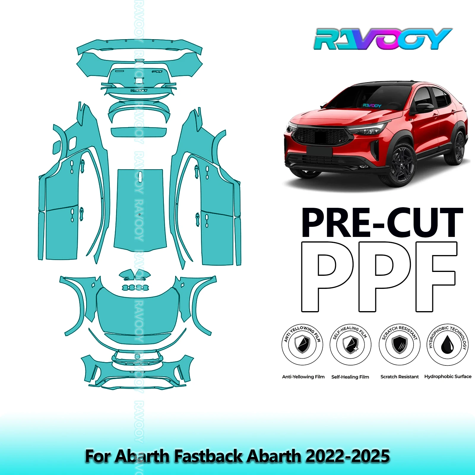 

Full Vehicle Clear Bra Precut PPF Paint Protection Film For Abarth Fastback Abarth 2022-2025