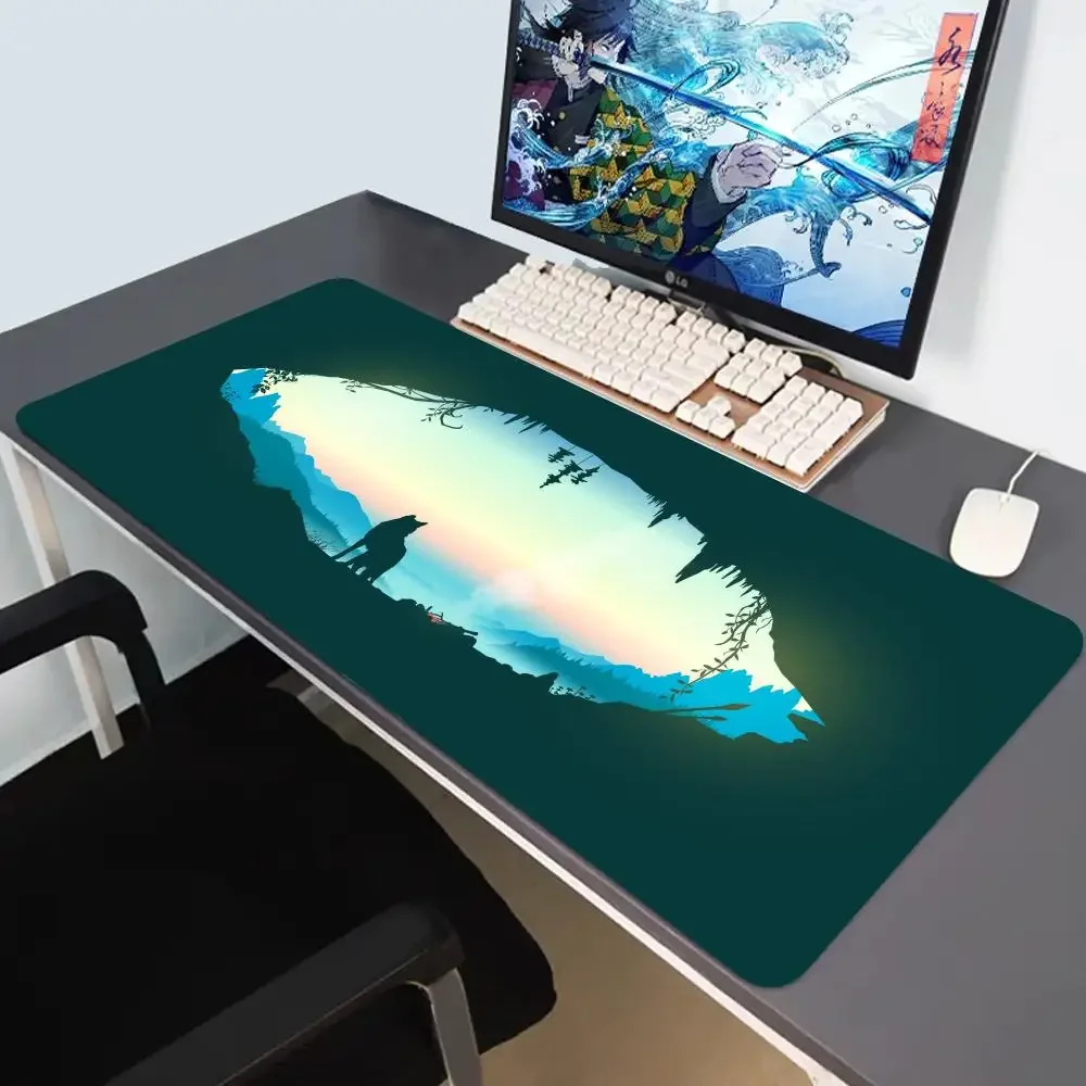 

Минималистичный художественный коврик для мыши XXL 90 × 40 Настольный коврик Симпатичный HD Настольный коврик Удлиненные коврики для игровой клавиатуры Большой коврик для мыши с природным лесным оленем