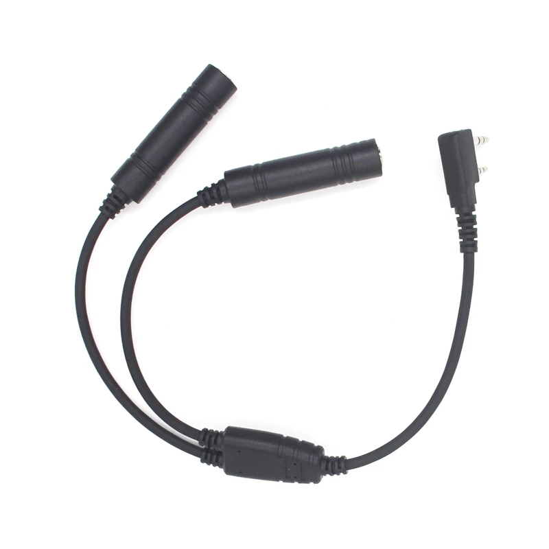 เฮลิคอปเตอร์การบินวิทยุชุดหูฟังสาย 2-PIN K พอร์ต Walkie Talkie ชุดหูฟัง