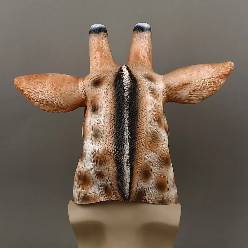 Sika Herten Masker Dier Gevlekte Herten Volledige Over Hoofd Giraffe Masker Latex Cervus Kostuum Rekwisieten Deluxe Maskerade Partij Carnaval Masker